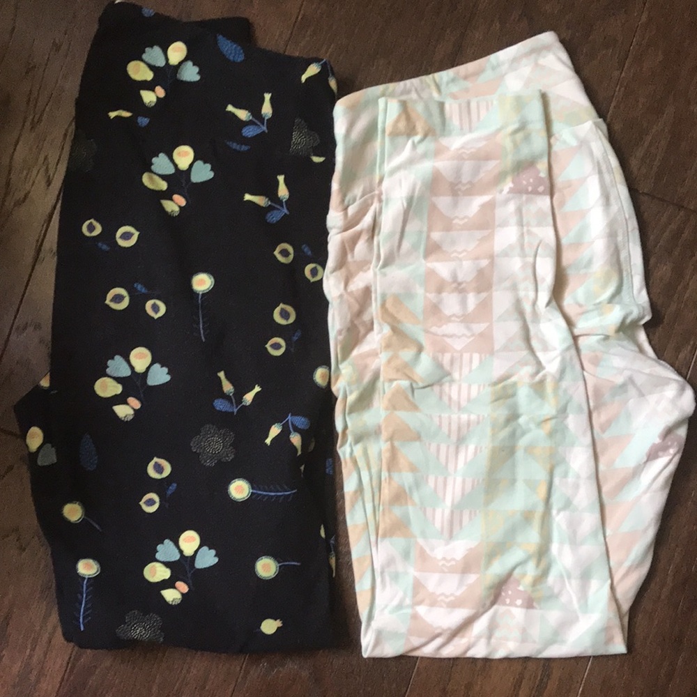 Lularoe tall and curvy leggings bundle pair